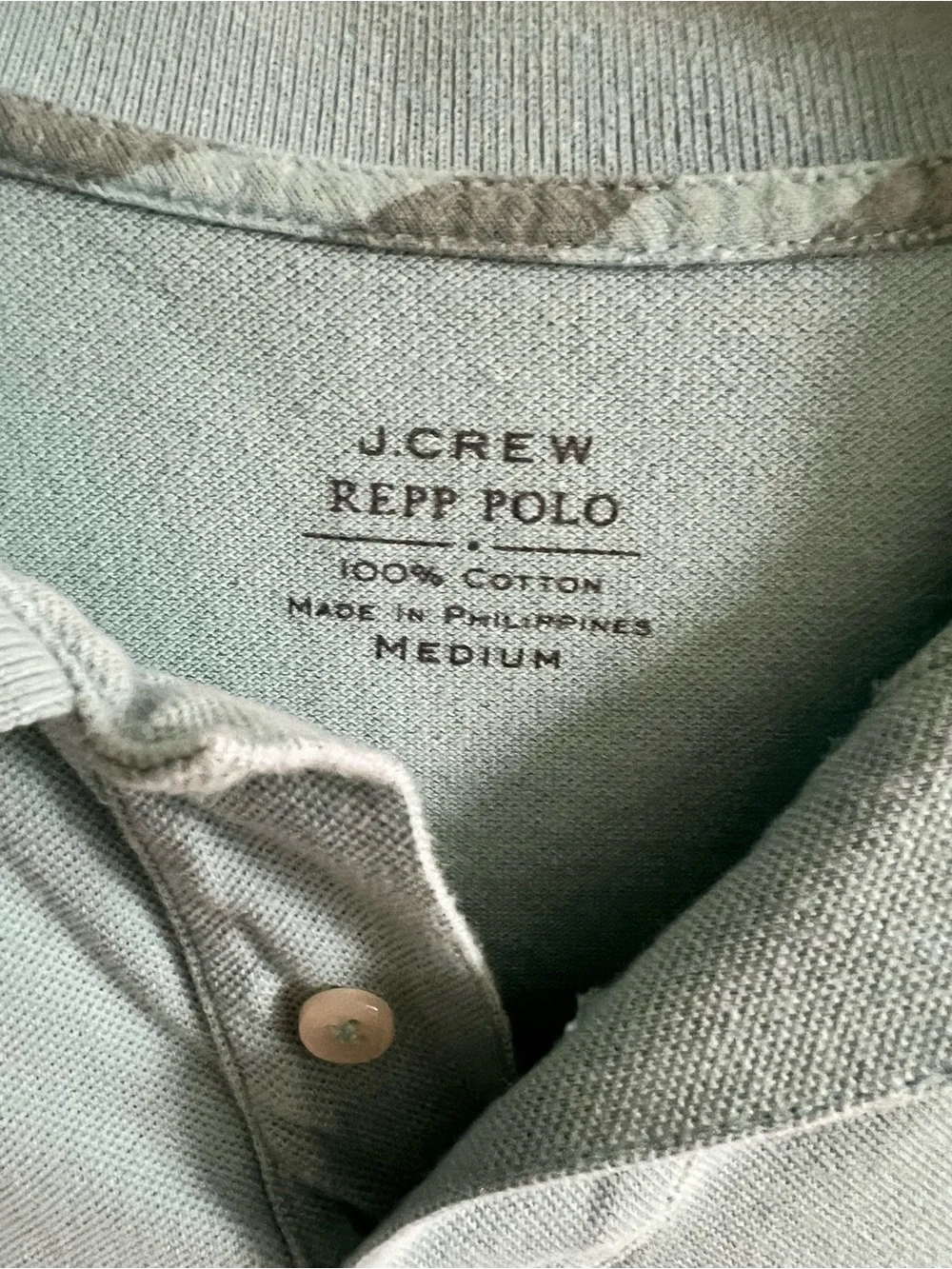 J. Crew Men’s Seafoam Green Cotton Polo Shirt
